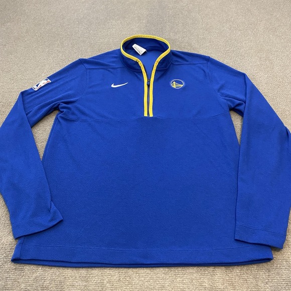 Golden State Warriors Quarter Zip Shirt Mens Medium NBA Basketball Nike Dri Fit - Picture 1 of 10